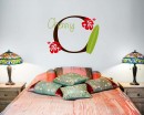 Surfboard Wall Decal with Initial & Name - Personalized Hawaiian Wall Decal